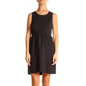 J.Crew Sleeveless Black Polka Dot Dress M Capsule Wardrobe Classic Workwear